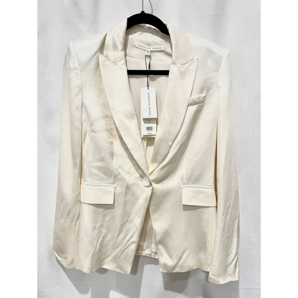 Veronica Beard Womens Size 8 Off White Athens Dickey Jacket 1911FL00815 NWT $645